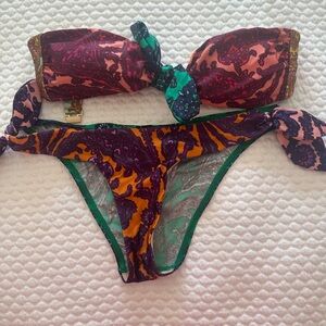 Colorful Patterned Bikini Set